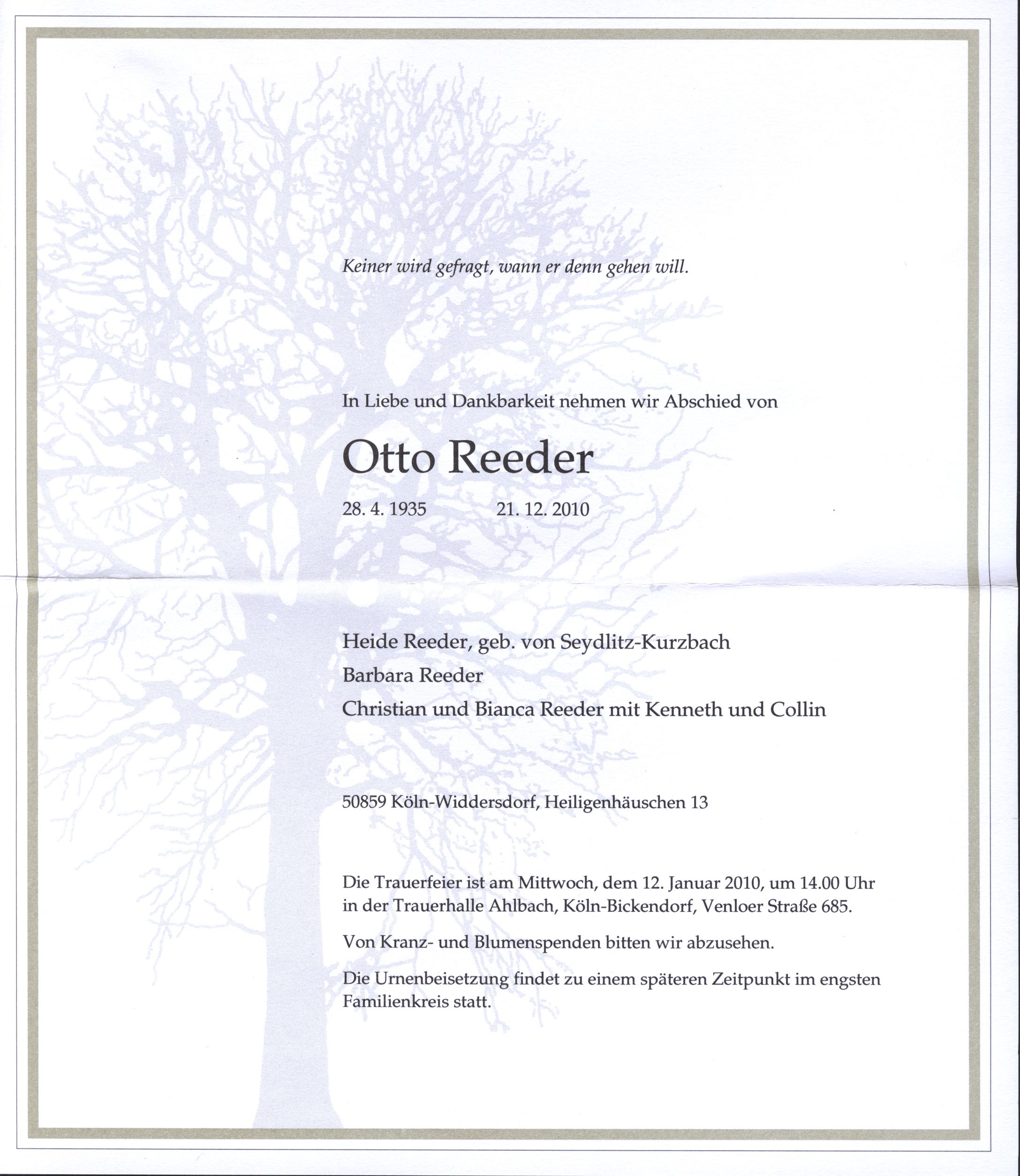 Otto Reeder Beerdigung 001