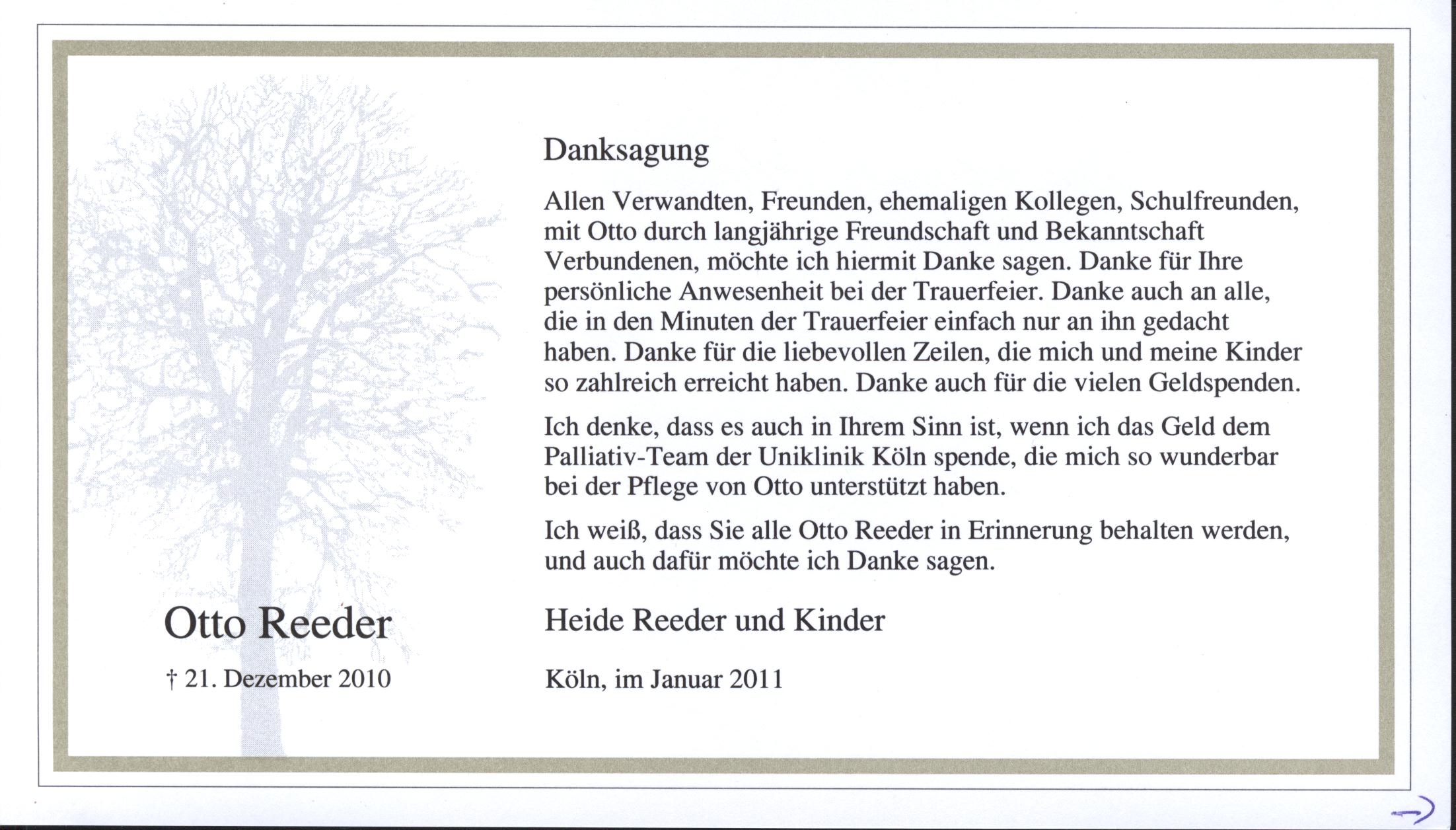 Otto Reeder Danksagung 1 001