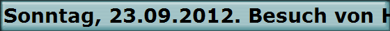Sonntag, 23.09.2012. Besuch von Hans Busche in seiner Wohnung in Kln-Merheim.