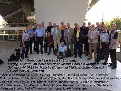 Freitag 05. und Samstag 06.08.2011. Oldtimer Excursion "Mercedes-Benz Classic Center" in Stuttgart Fellbach und Besuch des "Porsche Museums" in Stuttgart-Zuffenhausen