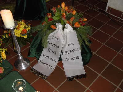 Freitag, 05.02.10. 40 ehemalige Ford Kollegen nahmen an der Beerdigung von Manfred Abts teil in Odenthal Selbach.