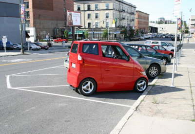 Detroit Auto Show Januar 2010. BEV Modell Tango von Commuter Cars Washington.